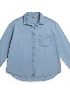 Daniel Rainn Chambray Button Down Shirt Women’s Small Light Denim Top